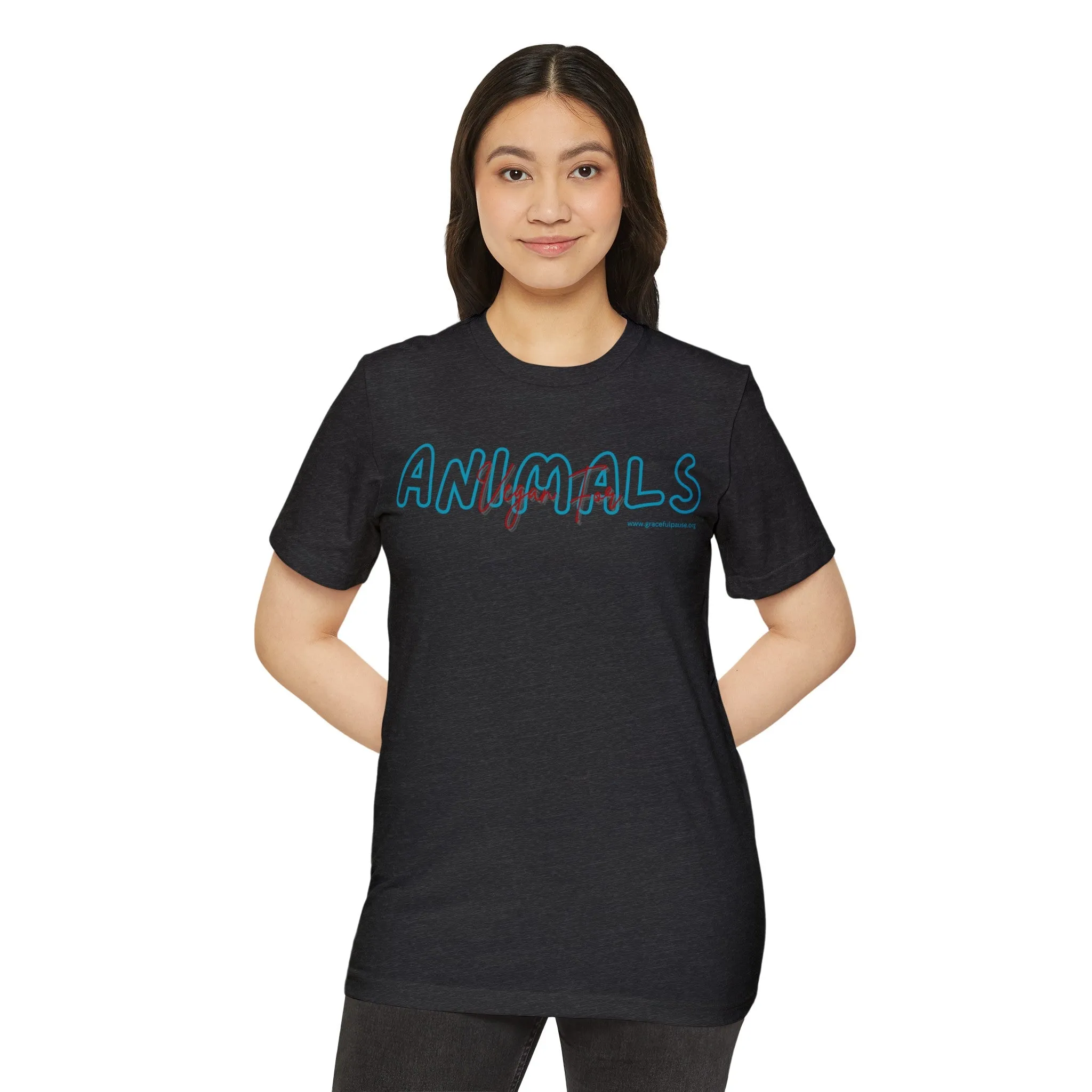 Vegan for ANIMALS - Unisex Recycled Organic T-Shirt