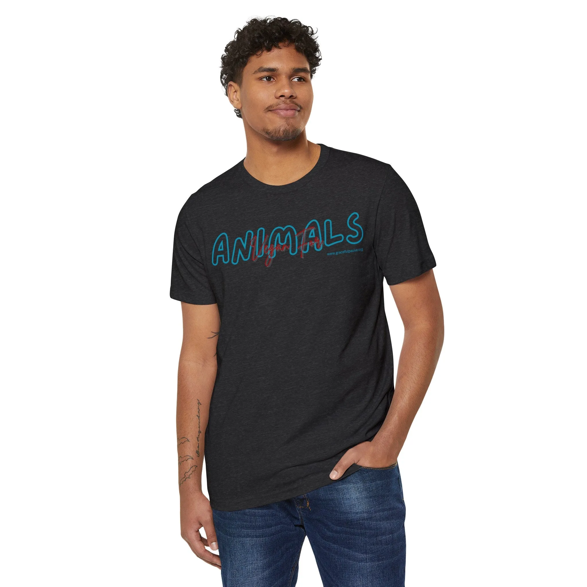 Vegan for ANIMALS - Unisex Recycled Organic T-Shirt
