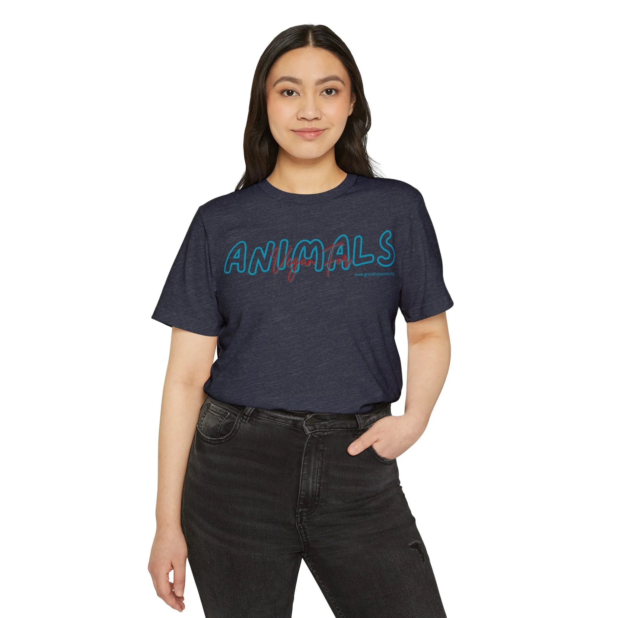 Vegan for ANIMALS - Unisex Recycled Organic T-Shirt