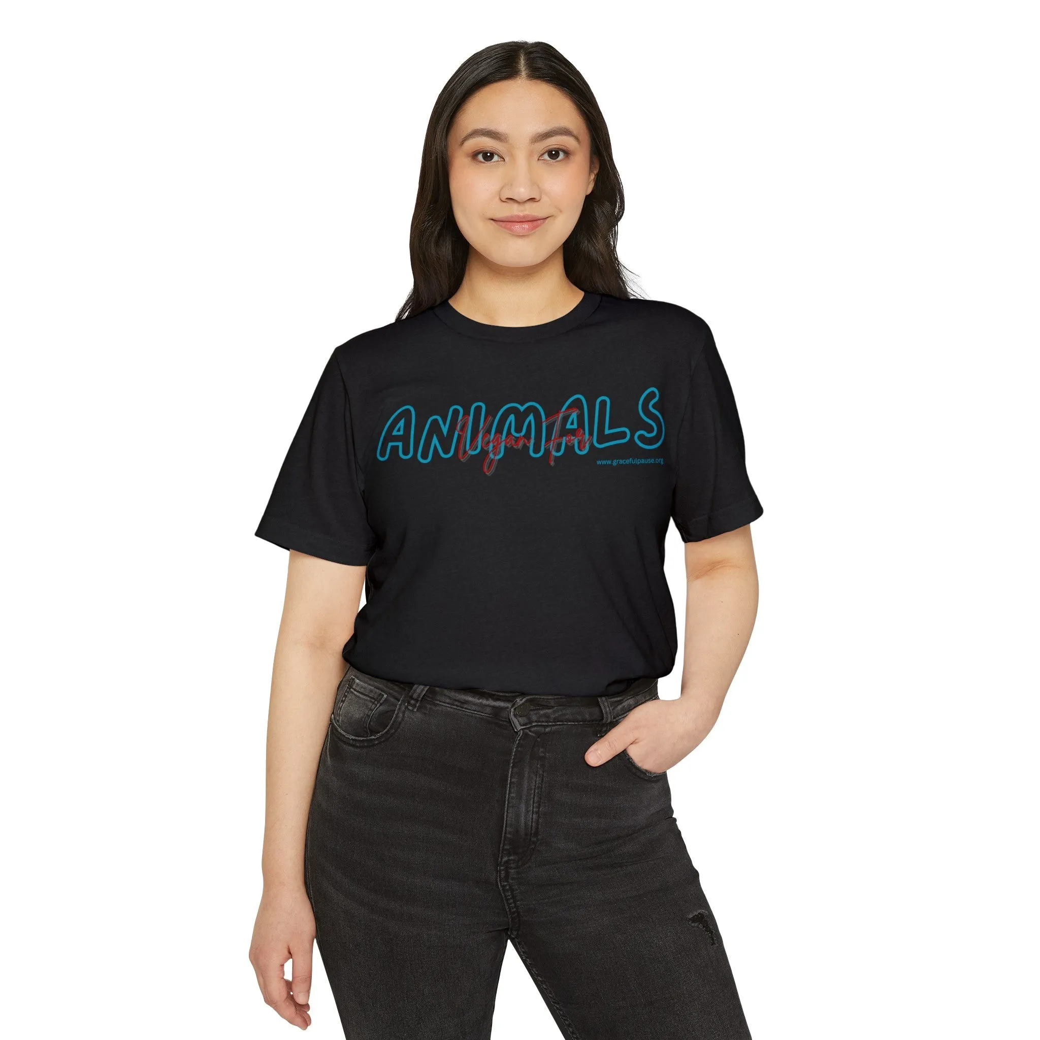Vegan for ANIMALS - Unisex Recycled Organic T-Shirt