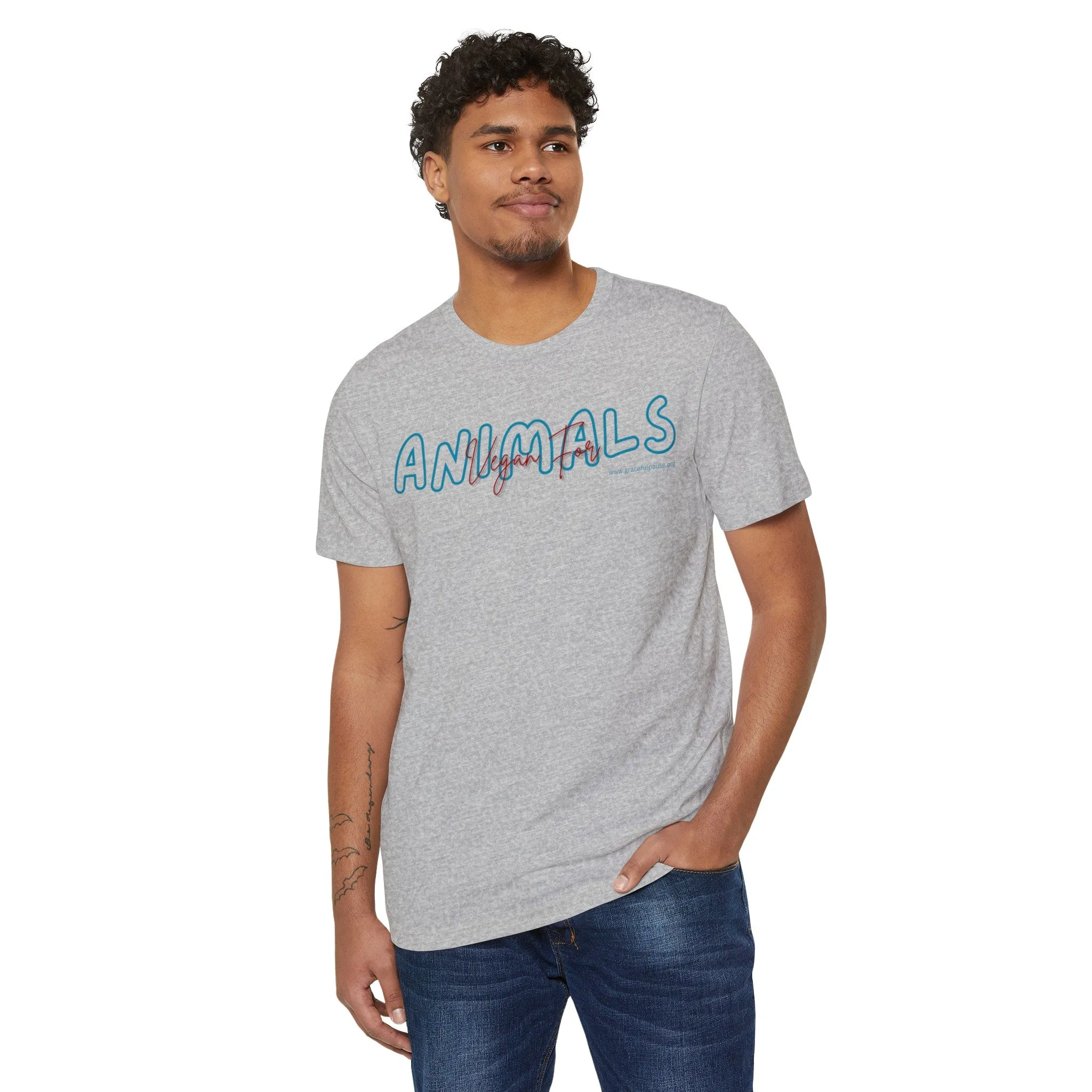 Vegan for ANIMALS - Unisex Recycled Organic T-Shirt