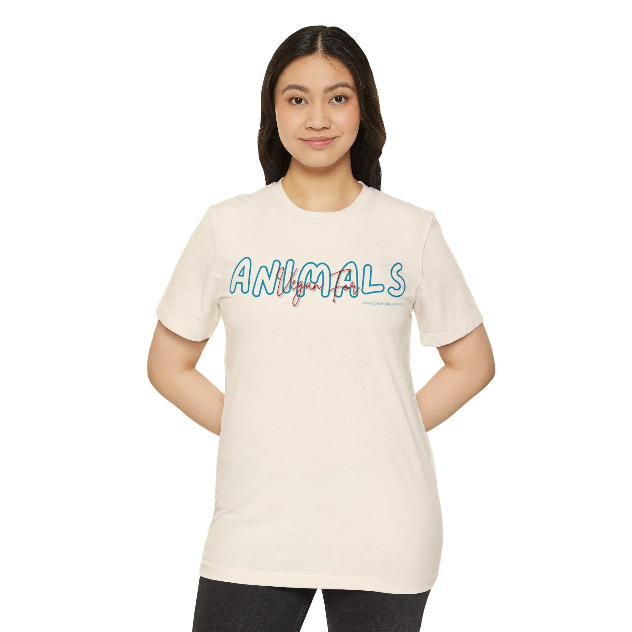 Vegan for ANIMALS - Unisex Recycled Organic T-Shirt