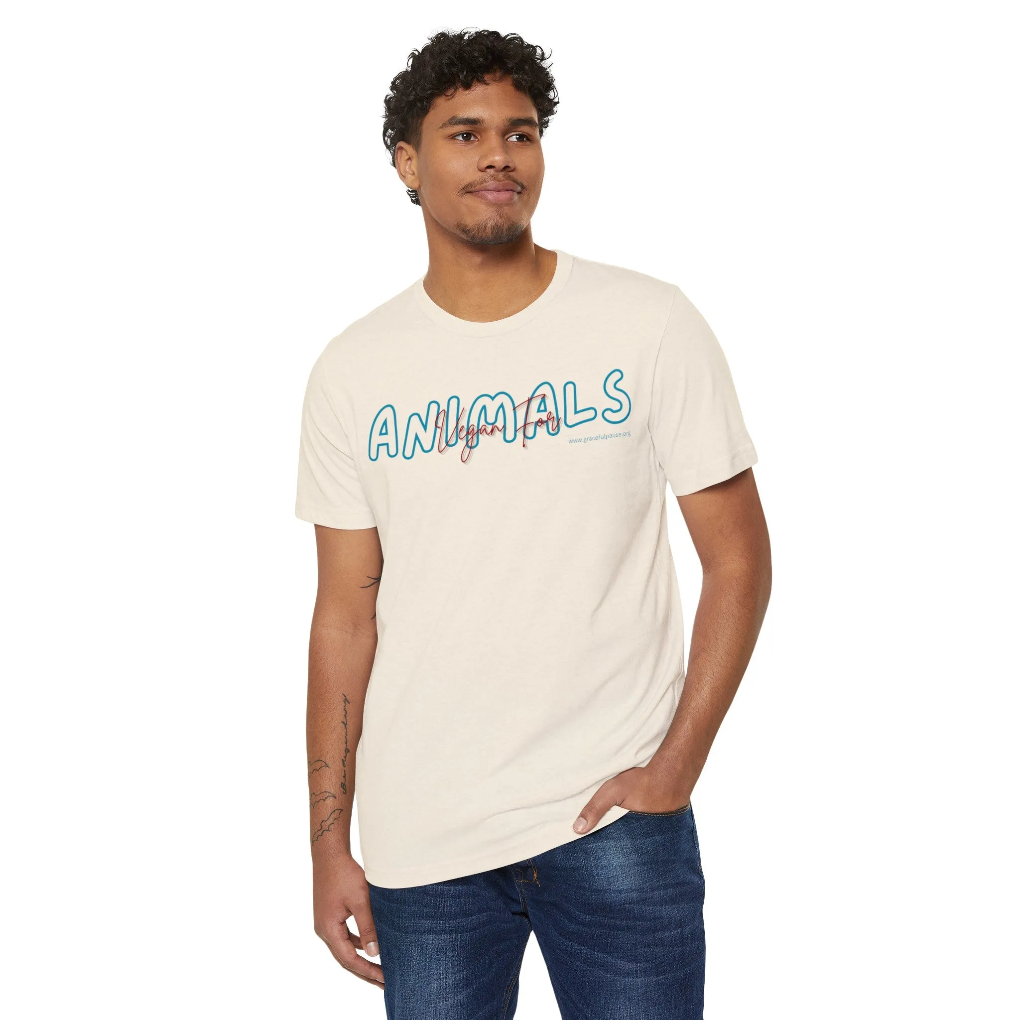 Vegan for ANIMALS - Unisex Recycled Organic T-Shirt