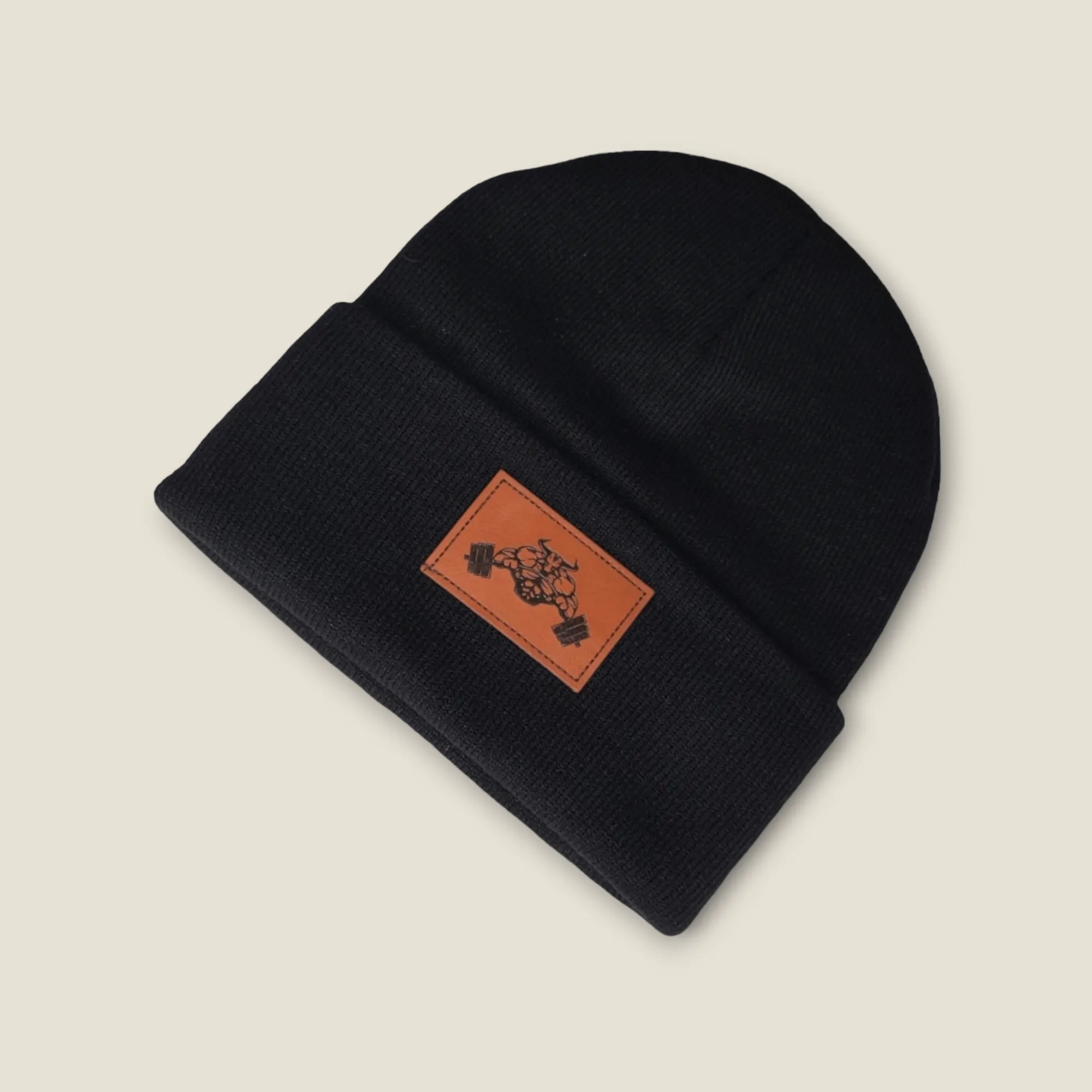 Winter Patch Beanie – Swolefam Leatherette Cuff Edition