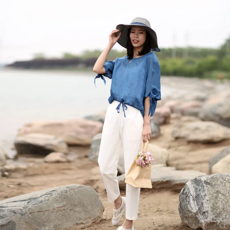 Women Casual Linen Spring Summer Autumn Women Tops SXM972811